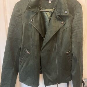 Kut from the Kloth Olive Leather Jacket